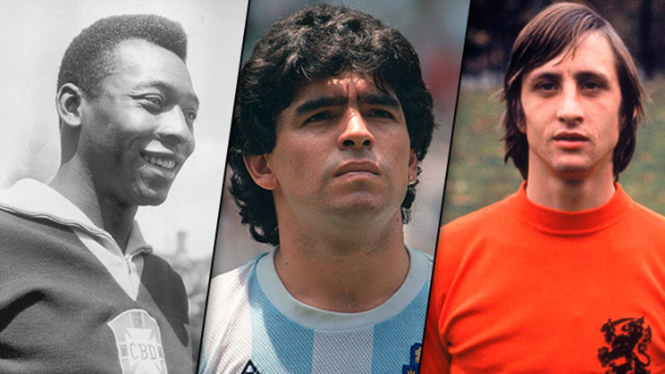 Pele Maradona Cruyff