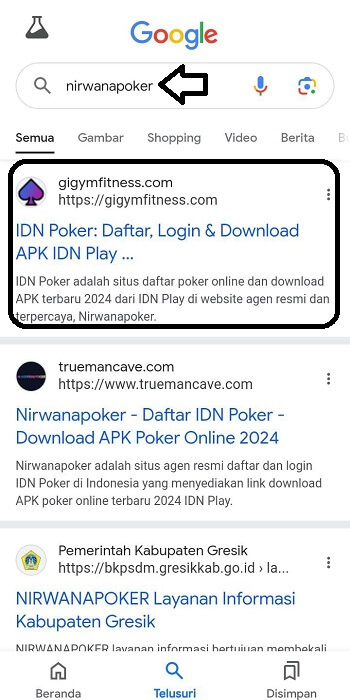 Cari Link Alternatif Situs Nirwanapoker di Browser.