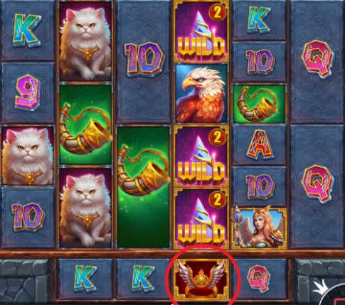 Simbol Redrop dalam Gulungan Might of Freya Megaways